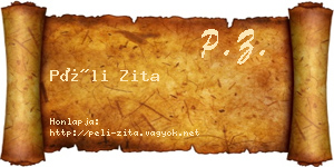 Péli Zita névjegykártya